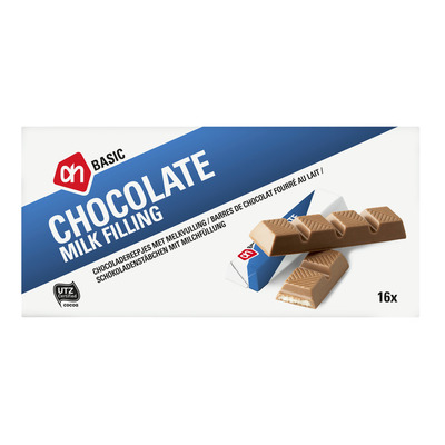 Budget Huismerk Chocolade reepjes met melkvulling