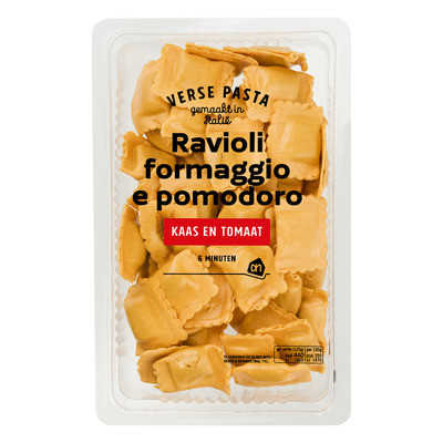 Huismerk Verse ravioli formaggio e pomodoro