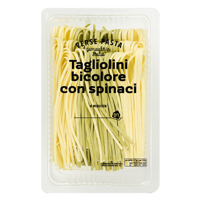 Huismerk Verse tagliolini bicolore con spinaci