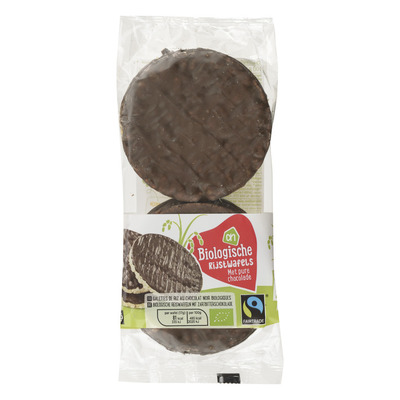 Huismerk Biologisch Rijstwafels met pure chocolade