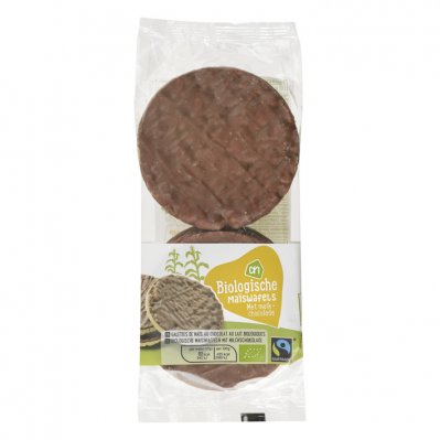 Huismerk Biologisch Maïswafels met melkchocolade