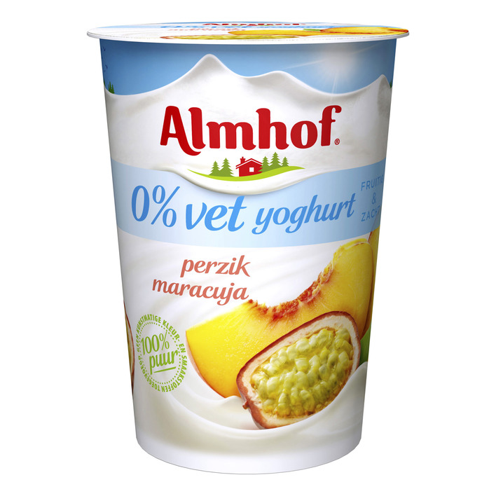 Almhof Yoghurt perzik-maracuja 0% vet