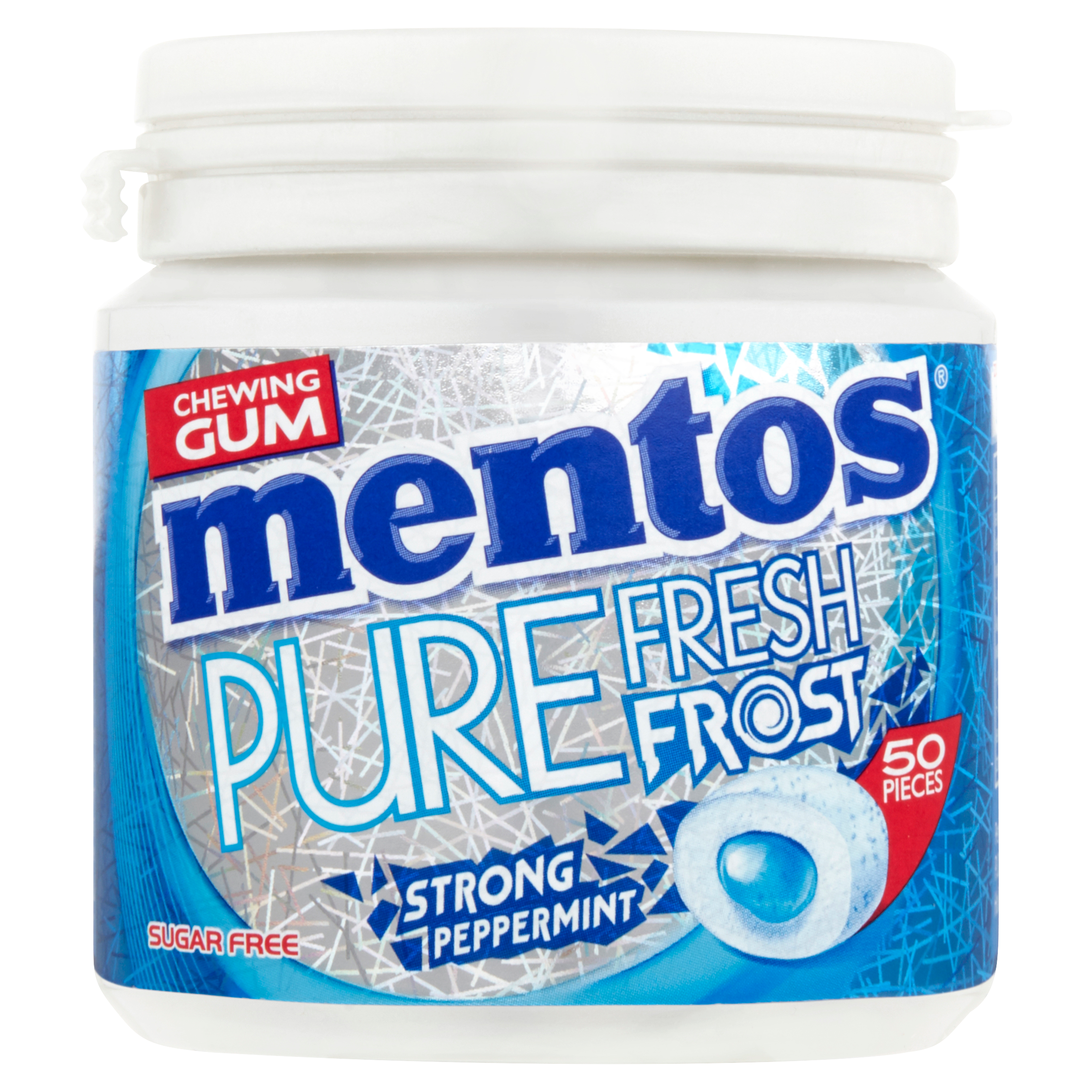 Mentos Chewing Gum Pure Fresh Frost Strong Peppermint Sugar Free 50 Stuks 100 g