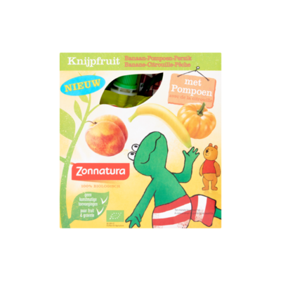 Zonnatura Knijpfruit Banaan-Pompoen-Perzik