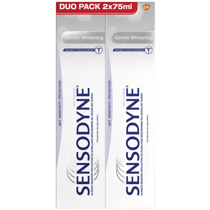 Sensodyne Gentle whitening duo gevoelig tandpasta