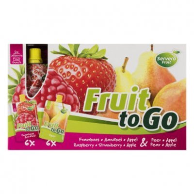 Servero Fruit to go framb-aardbei & appel-peer