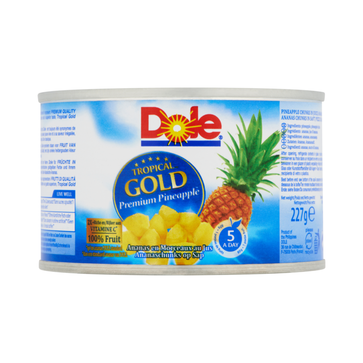 Dole Tropical Gold Ananaschunks op Sap