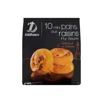 Délifrance Mini Pains aux Raisins Pur Beurre 10 Stuks