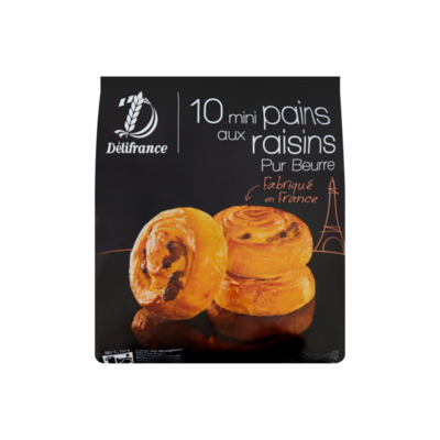 Délifrance Mini Pains aux Raisins Pur Beurre 10 Stuks