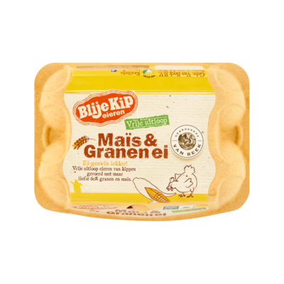 Blije Kip Eieren Vrije Uitloop Maïs & Granen Ei