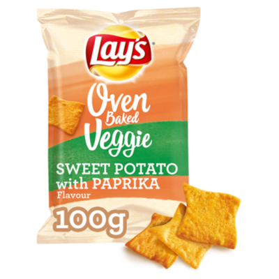Lays Oven Veggie sweet potato paprika flavour