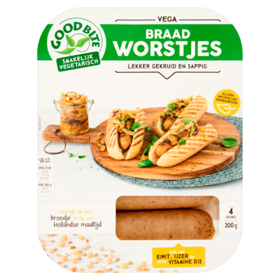 GoodBite Vega Braadworstjes 4 Stuks 200 g