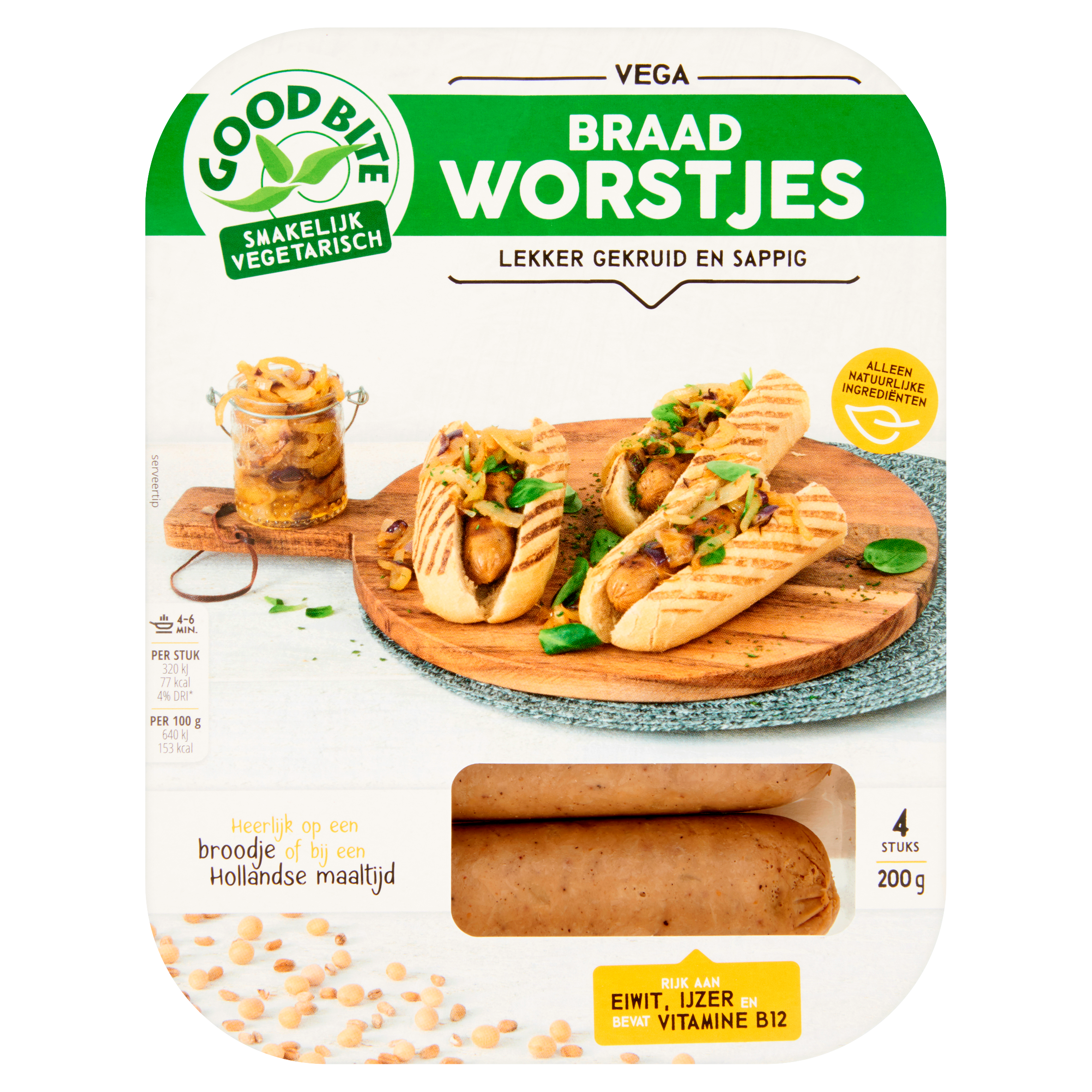 GoodBite Vega Braadworstjes 4 Stuks 200 g