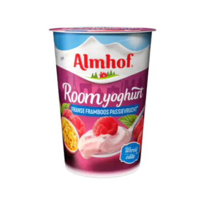Almhof Roomyoghurt Franse Framboos Passievrucht
