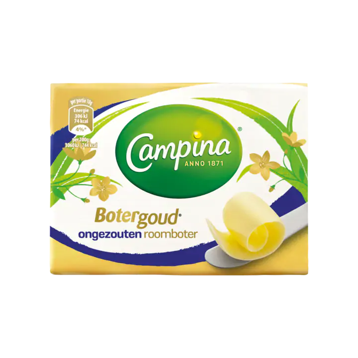 Campina Botergoud Ongezouten Roomboter