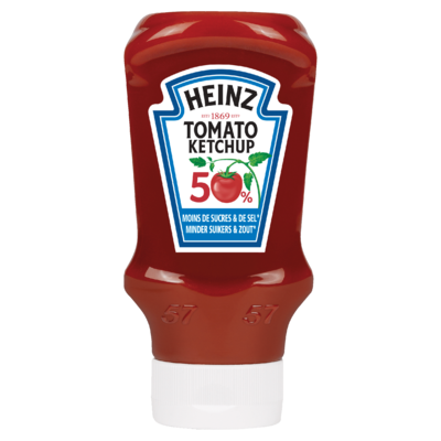 Heinz Tomato Ketchup 50% Minder Suiker en Zout 435 g