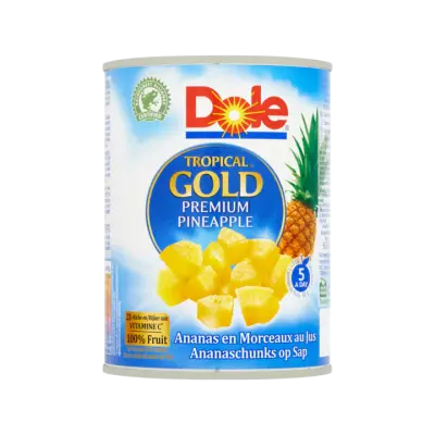 Dole Tropical Gold Ananaschunks op Sap
