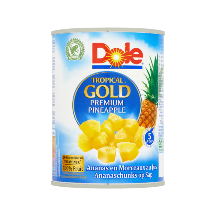 Dole Tropical Gold Ananaschunks op Sap