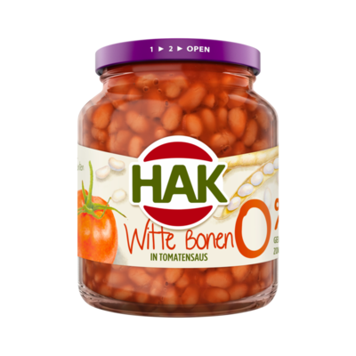 Hak Witte Bonen in Tomatensaus 0%