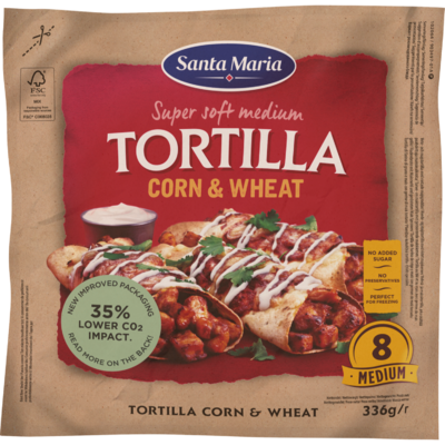 Santa Maria Tortilla corn-wheat 8 stuks