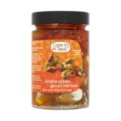 Costa del Tapas Groene Olijven Gevuld met Kaas