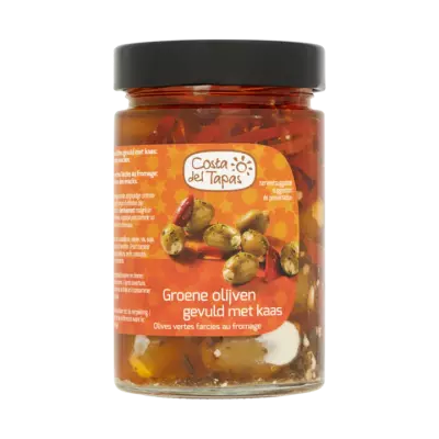 Costa del Tapas Groene Olijven Gevuld met Kaas