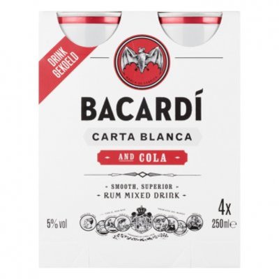 Bacardi & Cola 4 pack