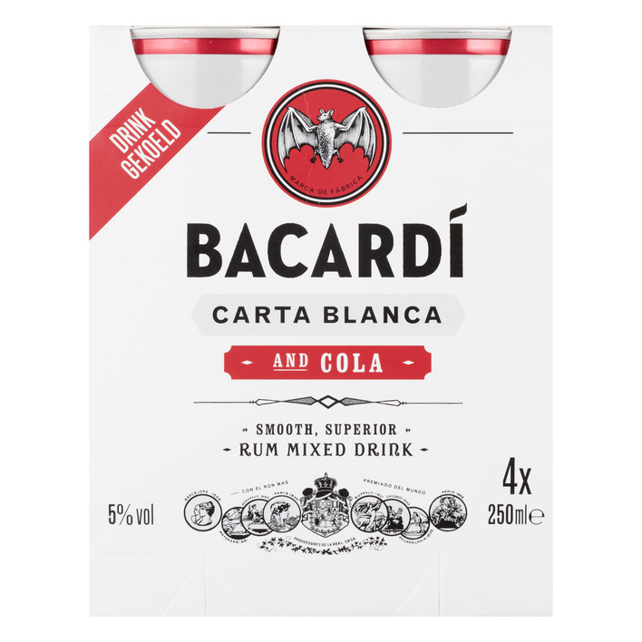 Bacardi & Cola 4 pack