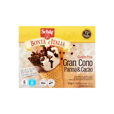Schär Bontà d´ Italia Gluten Free Gran Cono Panna & Cacao
