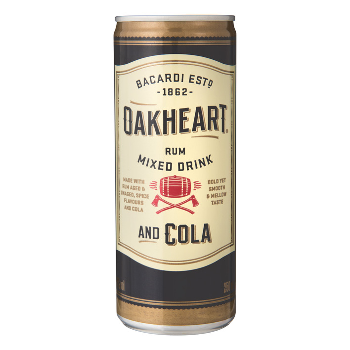 Bacardi Oakheart & cola
