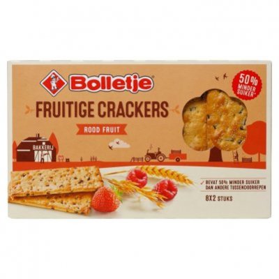 Bolletje Fruitige crackers rood fruit