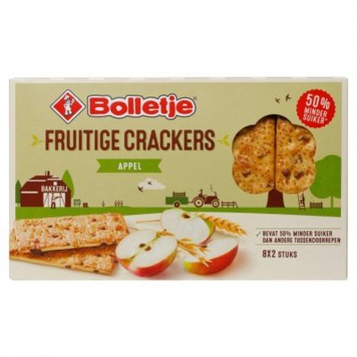 Bolletje Fruitige crackers appel