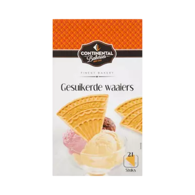 Continental Bakeries Gesuikerde Waaiers 21 Stuks