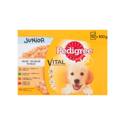 Pedigree Hondenvoer Nat Vital Protection in Gelei Junior 12 Maaltijdzakjes x