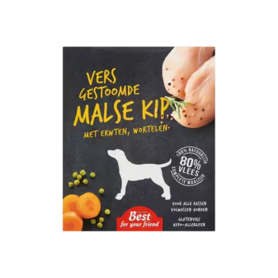 Best For Your Friend Vers Gestoomde Malse Kip met Erwten Wortelen