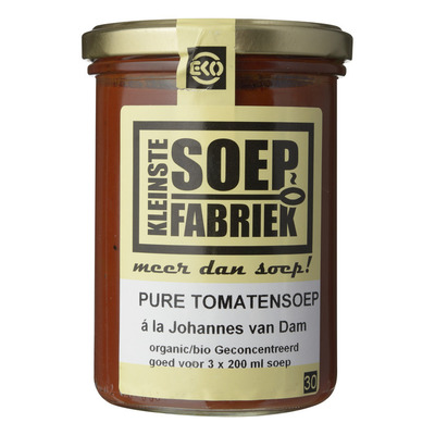 Kleinste Soepfabriek Tomatensoep puur a la Johannes van Dam