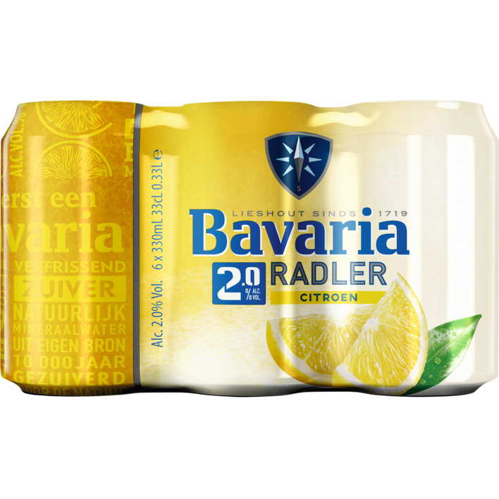 Bavaria Radler lemon 2.0% citroen