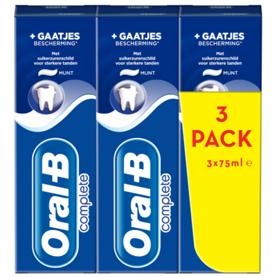 Oral-B Tandpasta complete + gaatjes bescherming 3 stuks