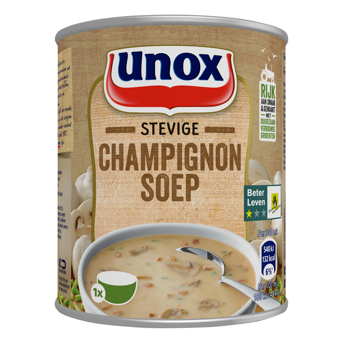Unox Soep in blik stevige champignonsoep
