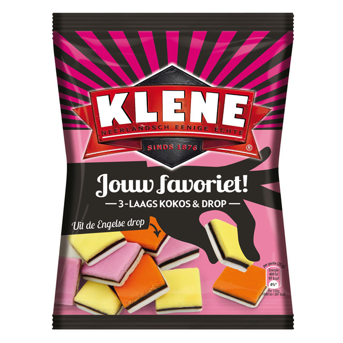 Klene 3 laags kokos en drop