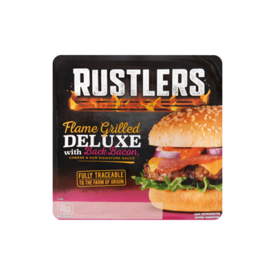 Rustlers Flame Grilled Deluxe With Back Bacon