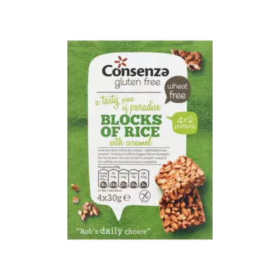 Consenza Glutenvrije Rijstblokken met Caramel
