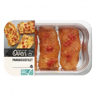 Huismerk Ovenschotel pangasius mediteraans