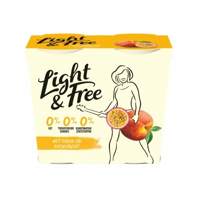 Light & free Yoghurt perzik passievrucht