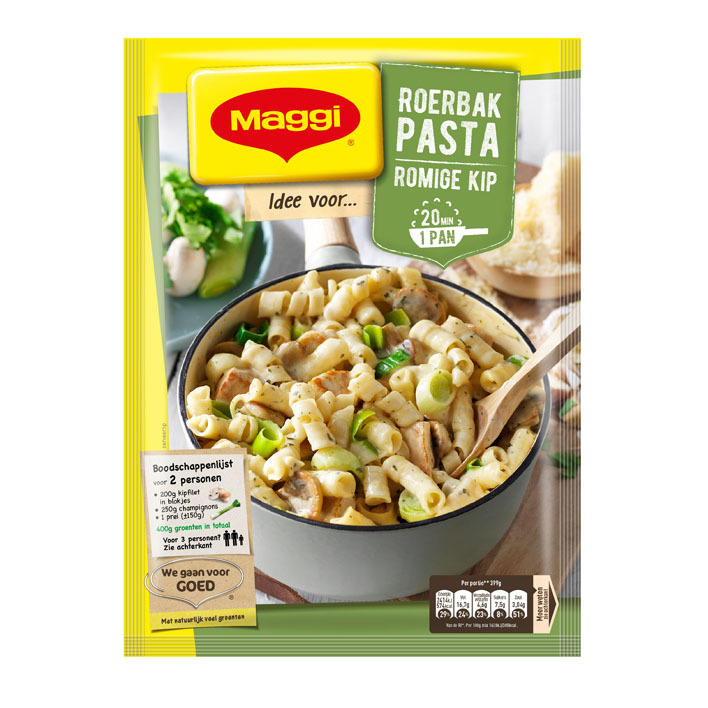 Maggi Roerbakpasta romige kip