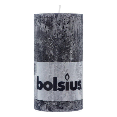 Bolsius Rustiek Kaars 13cm Antraciet