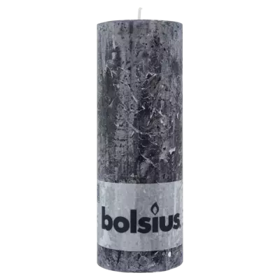 Bolsius Rustiek Kaars 19cm Antraciet