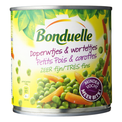 Bonduelle Doperwtjes & worteltjes zeer fijn