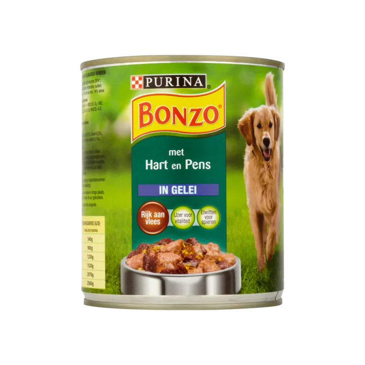 Bonzo Stukjes in Gelei met Hart en Pens