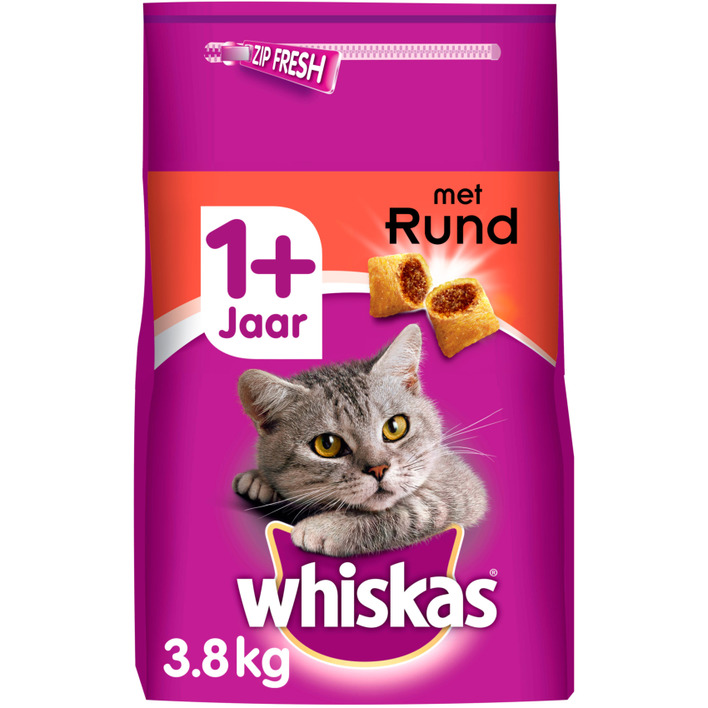 Whiskas Kattenvoer droog rund 1+ jaar